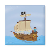 The Ship WIth Pirates Magnet