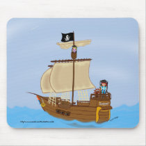 The Ship WIth Pirates Mousepad