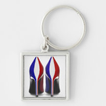 The shoes are women's high heeled shoes, also key chain