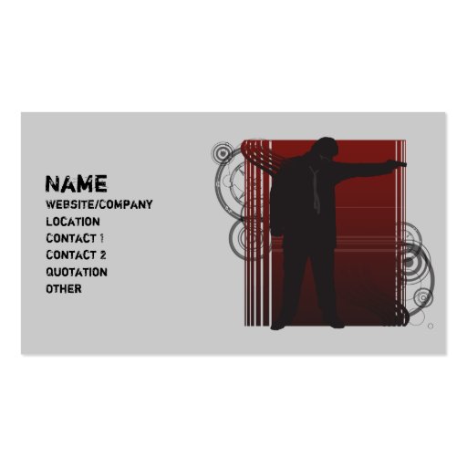The Shooter Business Cards (front side)