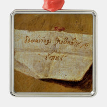 The signature of El Greco Christmas Ornament