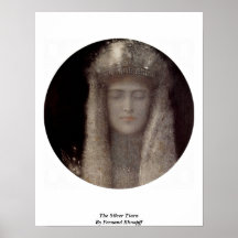 The Silver Tiara By Fernand Khnopff Posters