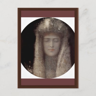 The Silver Tiara By Khnopff Fernand (Best Quality) Post Card