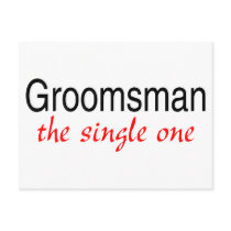 The Single Groomsman Post Card
