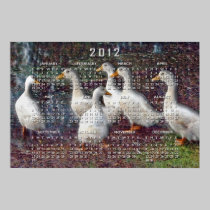 The Six Duck-ciples Calendar Poster posters