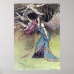 The Six Swans by Warwick Goble Poster posters