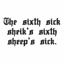 The sixth sick sheik's sixth sheep's sick. embroidered shirts