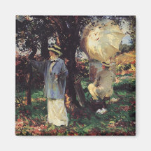 The Sketchers by Sargent, Vintage Victorian Art Magnets
