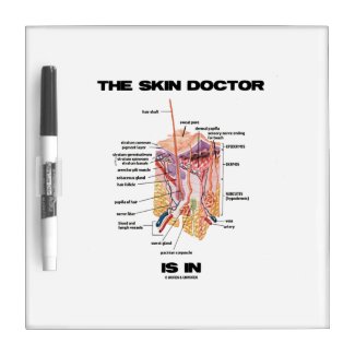 The Skin Doctor Is In (Anatomy Dermatology) Dry Erase Whiteboard