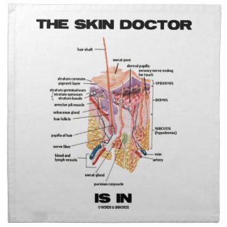 The Skin Doctor Is In (Anatomy Dermatology) Printed Napkins