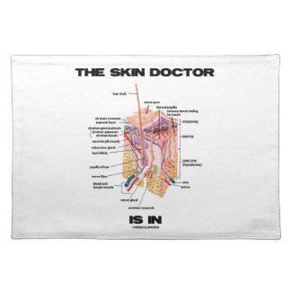 The Skin Doctor Is In (Anatomy Dermatology) Place Mats