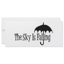 The Sky Is Falling Umbrella Black & White rack cards