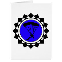THE SKYDIVER BLUEZZZZZZZZZZZZ GREETING CARD