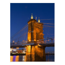 The skyline of Cincinnati, Ohio, USA at dusk Post Cards