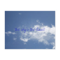 THE SKY'S THE LIMIT POSTCARD by bonnievoyage THE SKY'S THE LIMIT POSTCARD