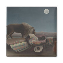 The Sleeping Gypsy by Henri Rousseau Fridge Magnet