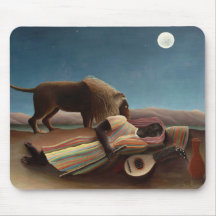 The Sleeping Gypsy, Henri Rousseau Mouse Pads