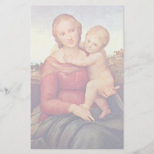 The Small Cowper Madonna By Raffael Personalized Stationery