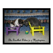 The Smallest Feline is a Masterpiece postcards