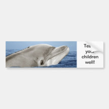 The smiling dolphin bumper stickers
