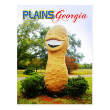 The Smiling Peanut Statue, Plains, Georgia Postcard
