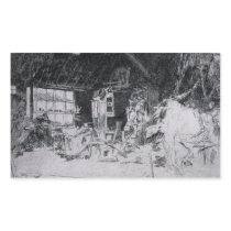 The smithy by James Abbott McNeill Whistler Rectangle Sticker