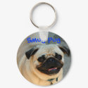 The Smug Pug keychains by wolfmountainstudio The Smug Pug keychains