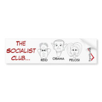 THE SOCIALIST CLUB BUMPER STICKERS