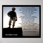 "The Soldier's Creed" Military Print