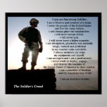 "The Soldier's Creed" Military Print