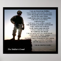"The Soldier's Creed" Military Print