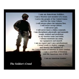 The Soldiers Creed Military Posters