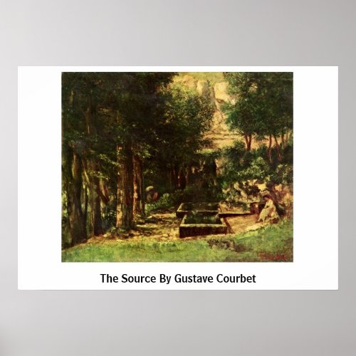 The Source By Gustave Courbet Print