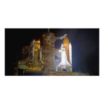 The Space Shuttle Discovery at Launch Pad 39A Photo Card