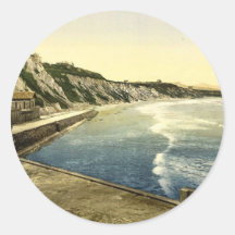 The Spanish coast, Biarritz, Pyrenees, France clas Round Sticker