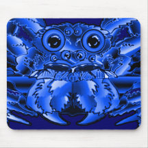 The Spider  Up Close Blue Totem Mouse Pad