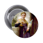 The Spinner, William-Adolphe Bouguereau buttons