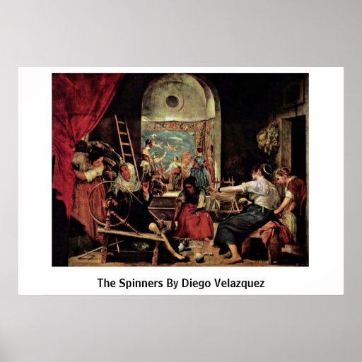 The Spinners By Diego Velazquez Poster Zazzle