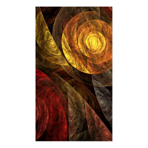 The Spiral of Life Abstract Art Business Card (front side)