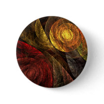 The Spiral of Life Abstract Art Button (round)