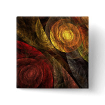 The Spiral of Life Abstract Art Button (square)