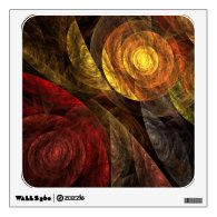 The Spiral of Life Abstract Art Square Room Stickers