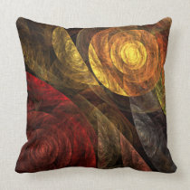 The Spiral of Life Abstract Art Throw Pillow