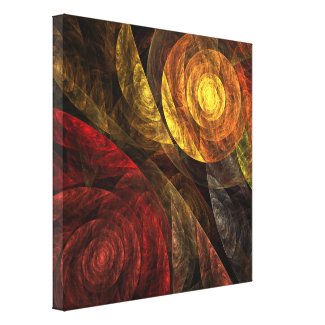 The Spiral of Life Abstract Wrapped Canvas Print