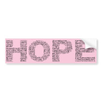 The Spirit of Hope (Black Text) Bumper Stickers