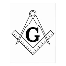 The Square and Compasses Freemasonry Symbol Postcard