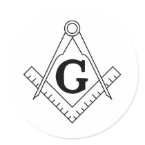 The Square and Compasses Freemasonry Symbol Stickers
