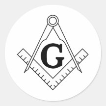 The Square and Compasses Freemasonry Symbol Stickers