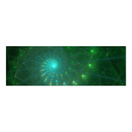 "The Square Green Worm" Fractal Art Business Card (front side)