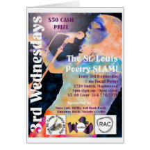 The St. Louis Poetry Slam shwag Card